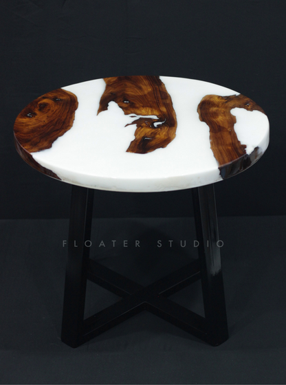 Arctic Resin River Table, Epoxy Resin Table, White Resin Table, Customization Available