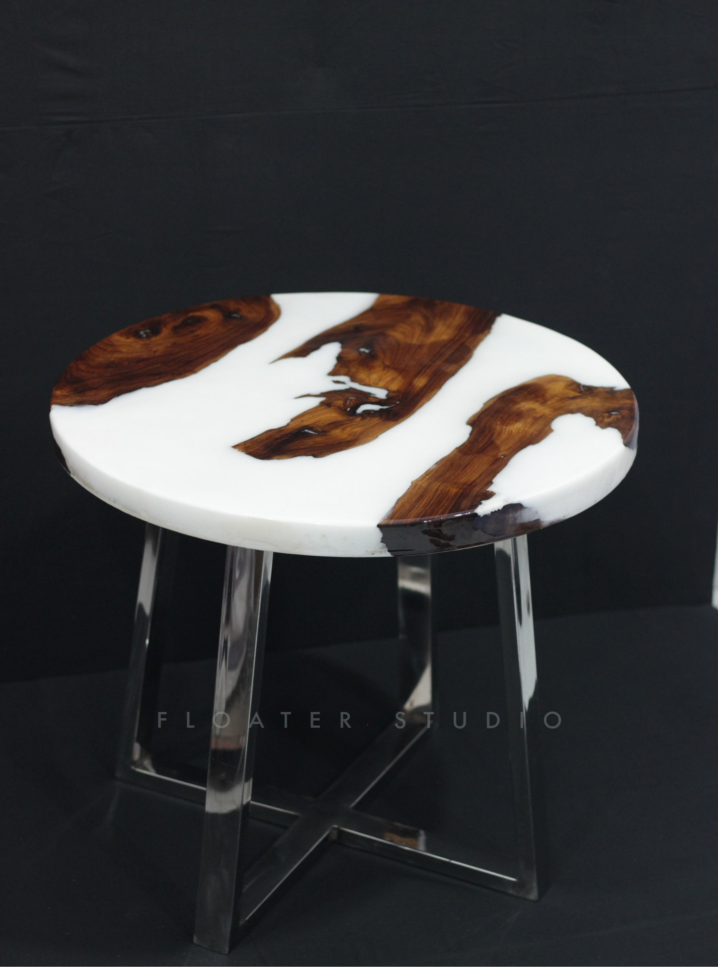 Arctic Resin River Table, Epoxy Resin Table, White Resin Table, Customization Available