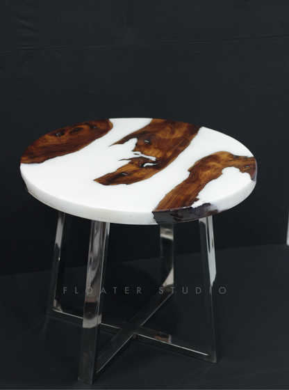 Arctic Resin River Table, Epoxy Resin Table, White Resin Table, Customization Available