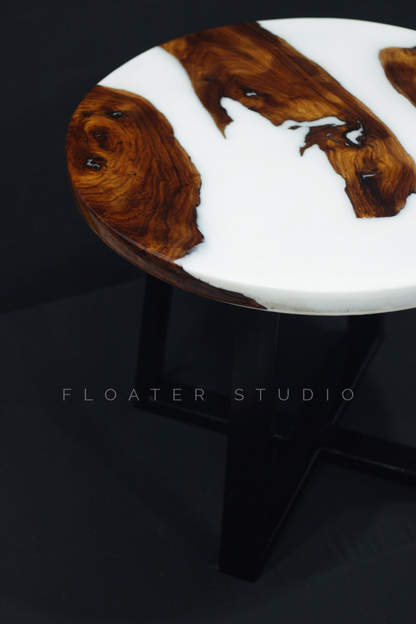 Arctic Resin River Table, Epoxy Resin Table, White Resin Table, Customization Available