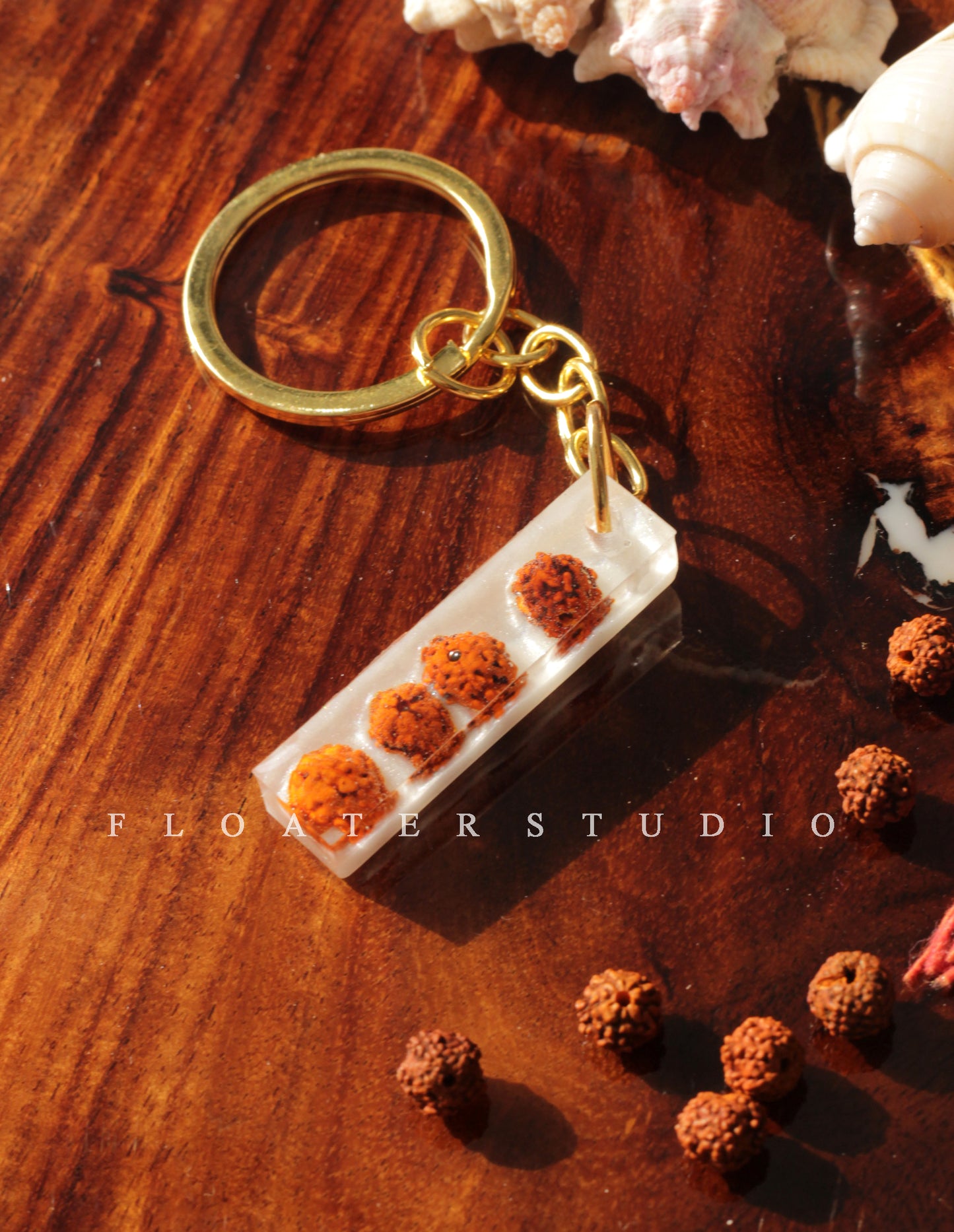 Rudraksha Letter Keychain, Resin Alphabetical Kaychain, Shiva Keychain, Resin Rudraksha Keychain, Best Idea for Gift, A to Z Letter Keychain