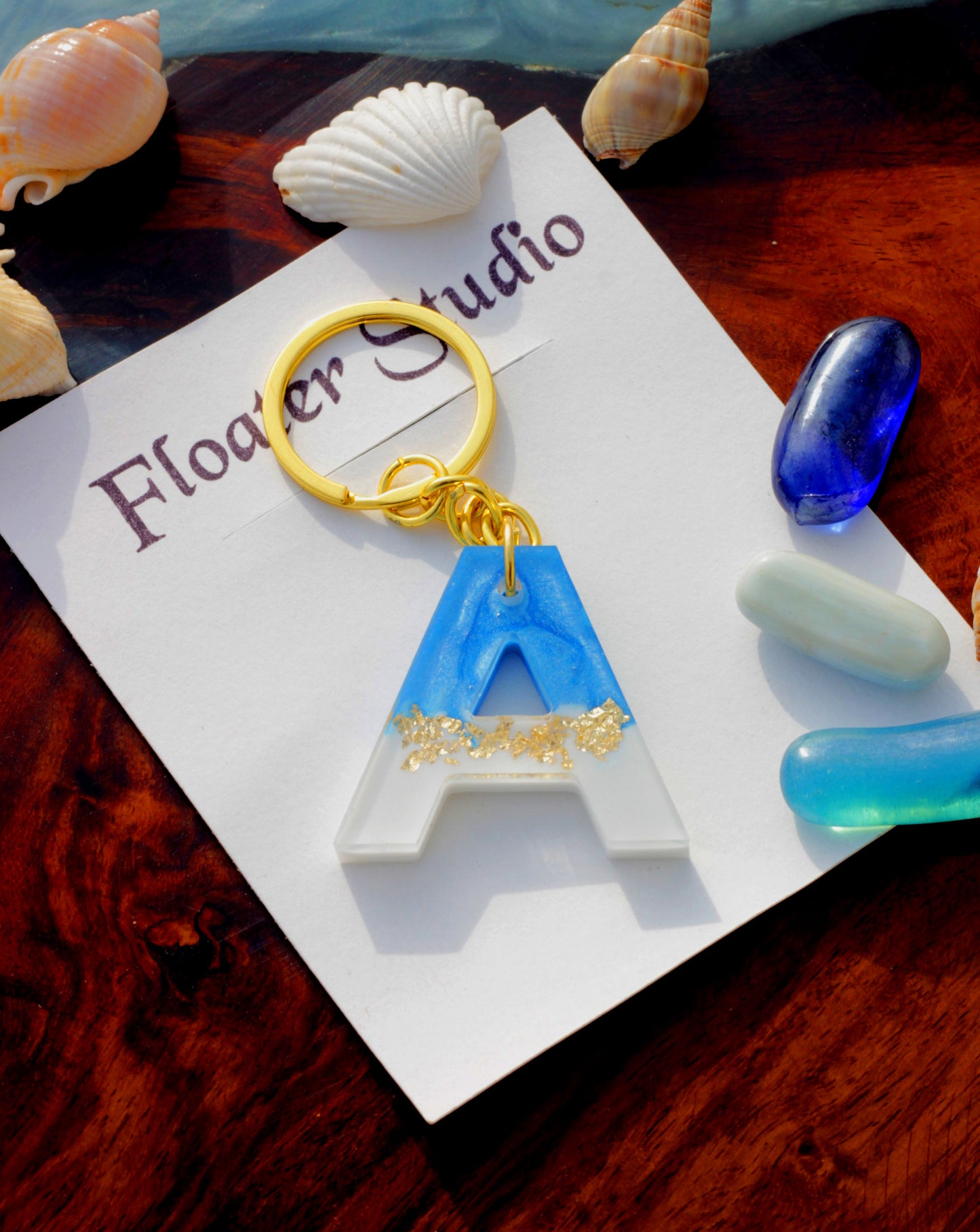 Resin Letter Keychain, Alphabet Keychain, Letter A or S Keychain, Multicolor Available Key Rings, Best for Gift