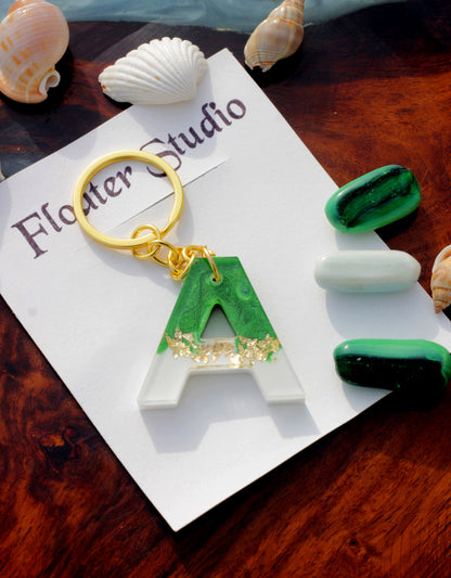 Resin Letter Keychain, Alphabet Keychain, Letter A or S Keychain, Multicolor Available Key Rings, Best for Gift