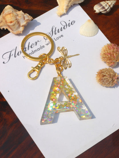 Gold Silver Resin Key Chain