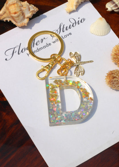 Gold Silver Resin Key Chain