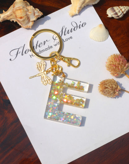 Gold Silver Resin Key Chain