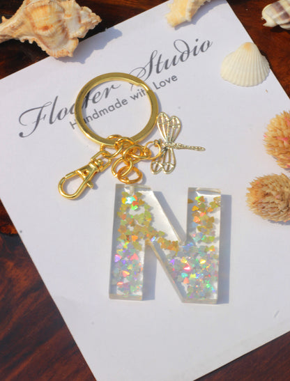 Gold Silver Resin Key Chain