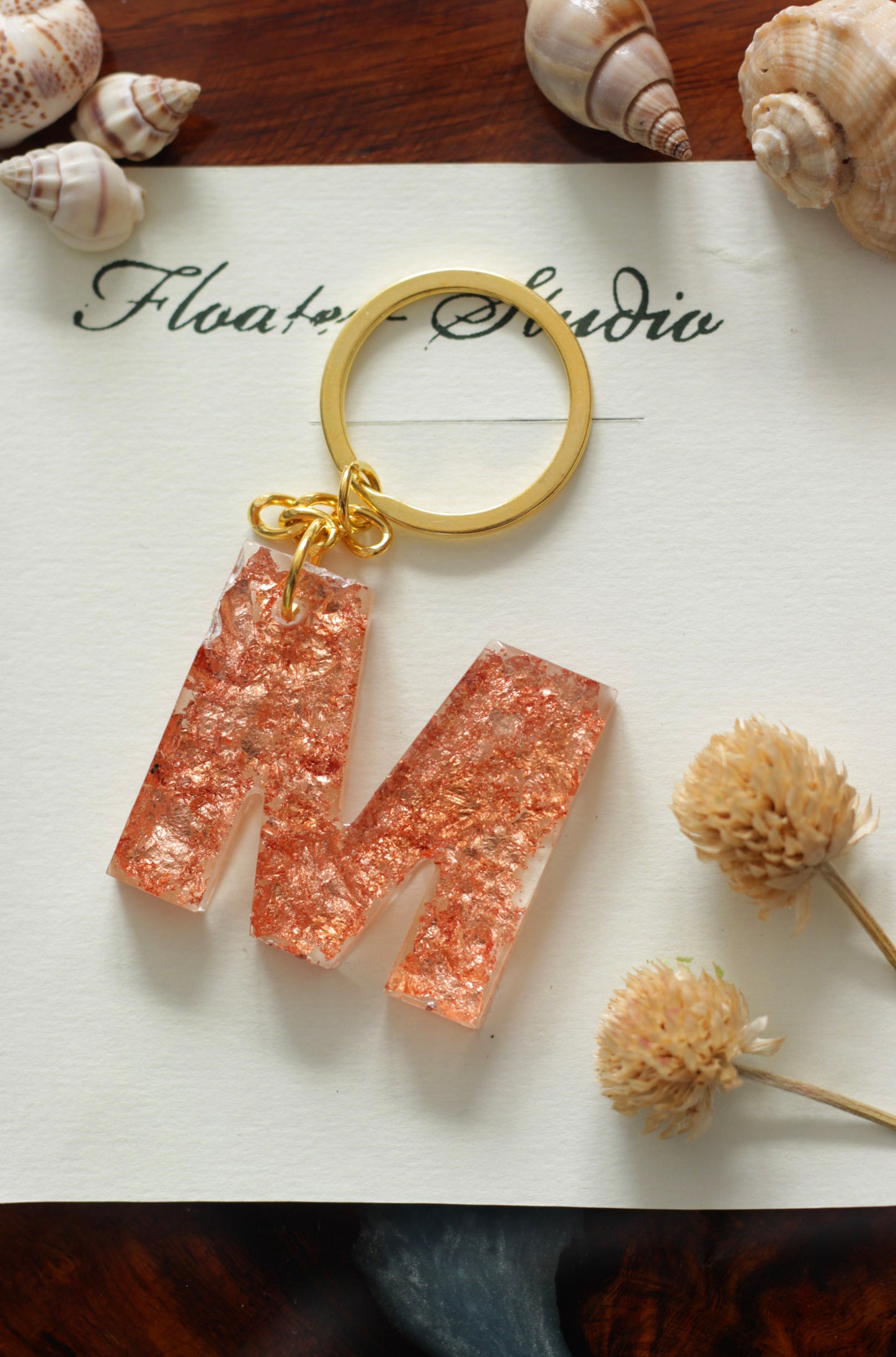 Resin Letter keychain, Resin Alphabet keychain, Resin golden, silver, or Copper Leaf Keychain, resin keychain, best gift ideas