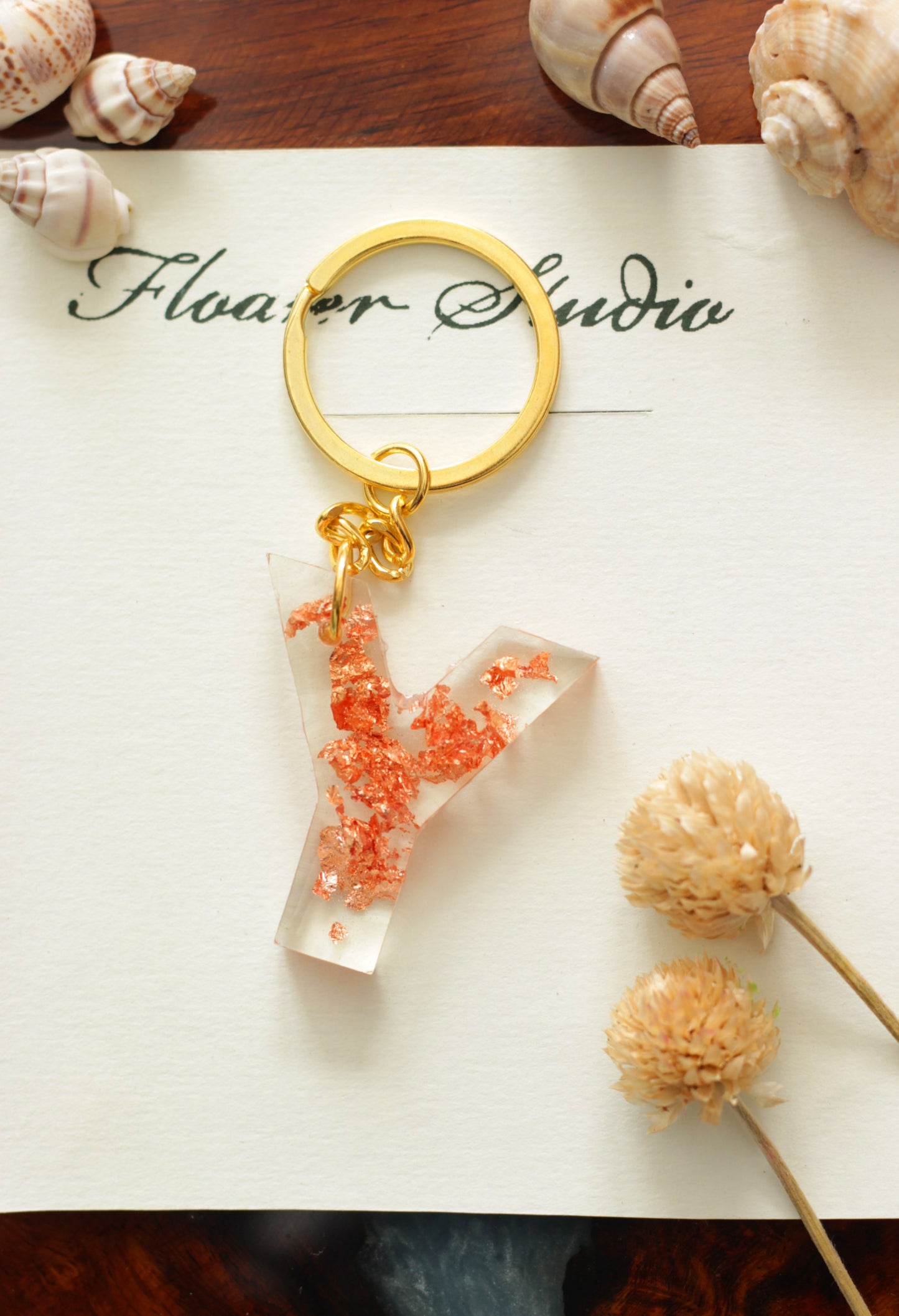 Resin Letter keychain, Resin Alphabet keychain, Resin golden, silver, or Copper Leaf Keychain, resin keychain, best gift ideas