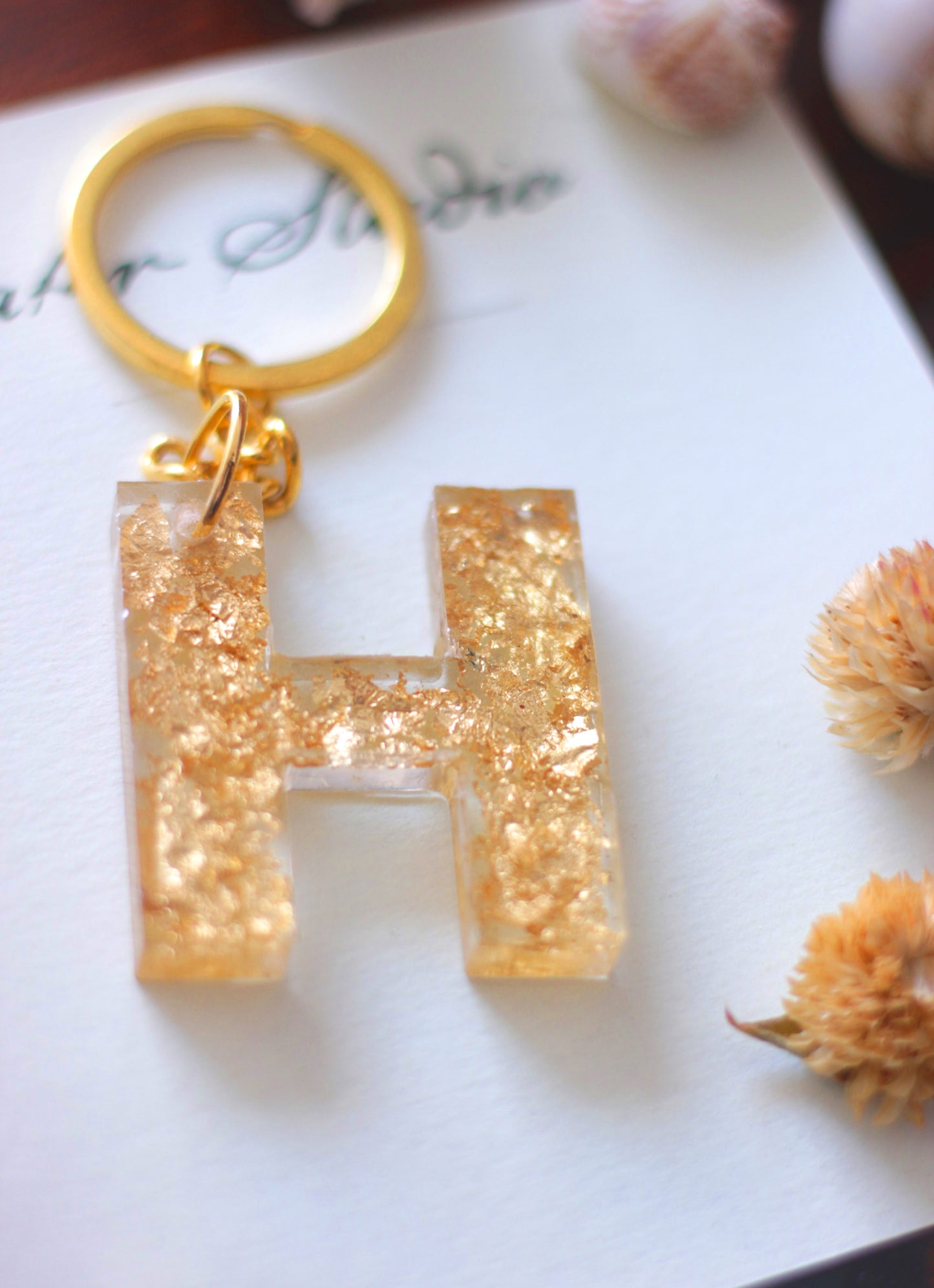 Resin Letter keychain, Resin Alphabet keychain, Resin golden, silver, or Copper Leaf Keychain, resin keychain, best gift ideas