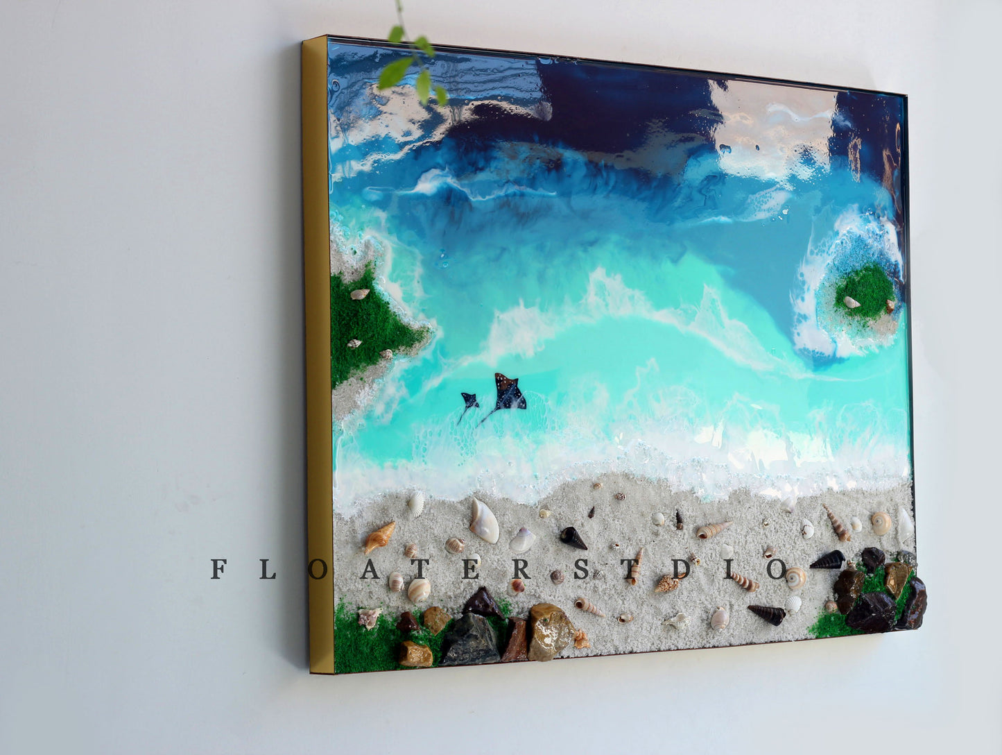 Resin wall Art, Ocean Resin wall Art, Wall Decor, Customization Available