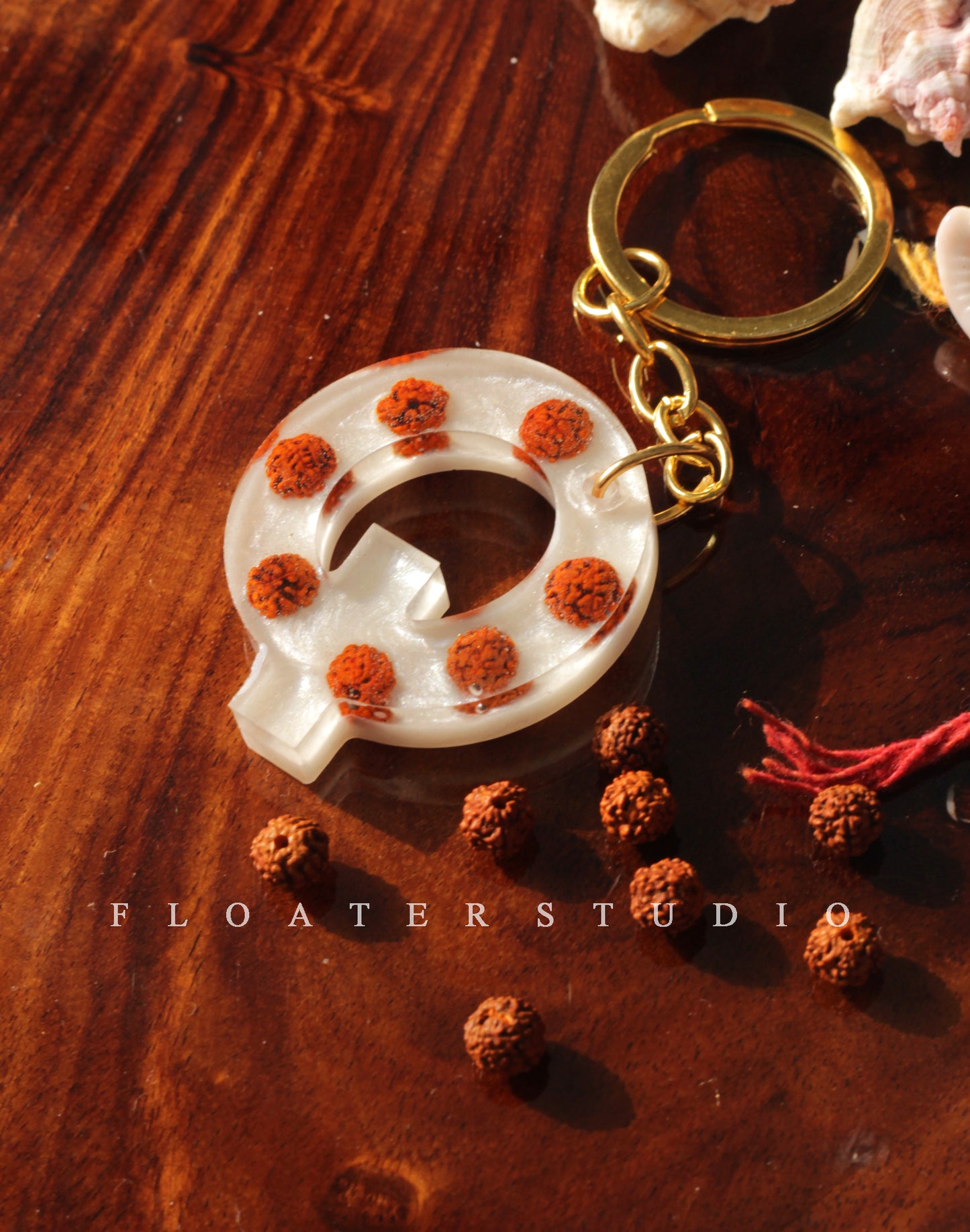 Rudraksha Letter Keychain, Resin Alphabetical Kaychain, Shiva Keychain, Resin Rudraksha Keychain, Best Idea for Gift, A to Z Letter Keychain