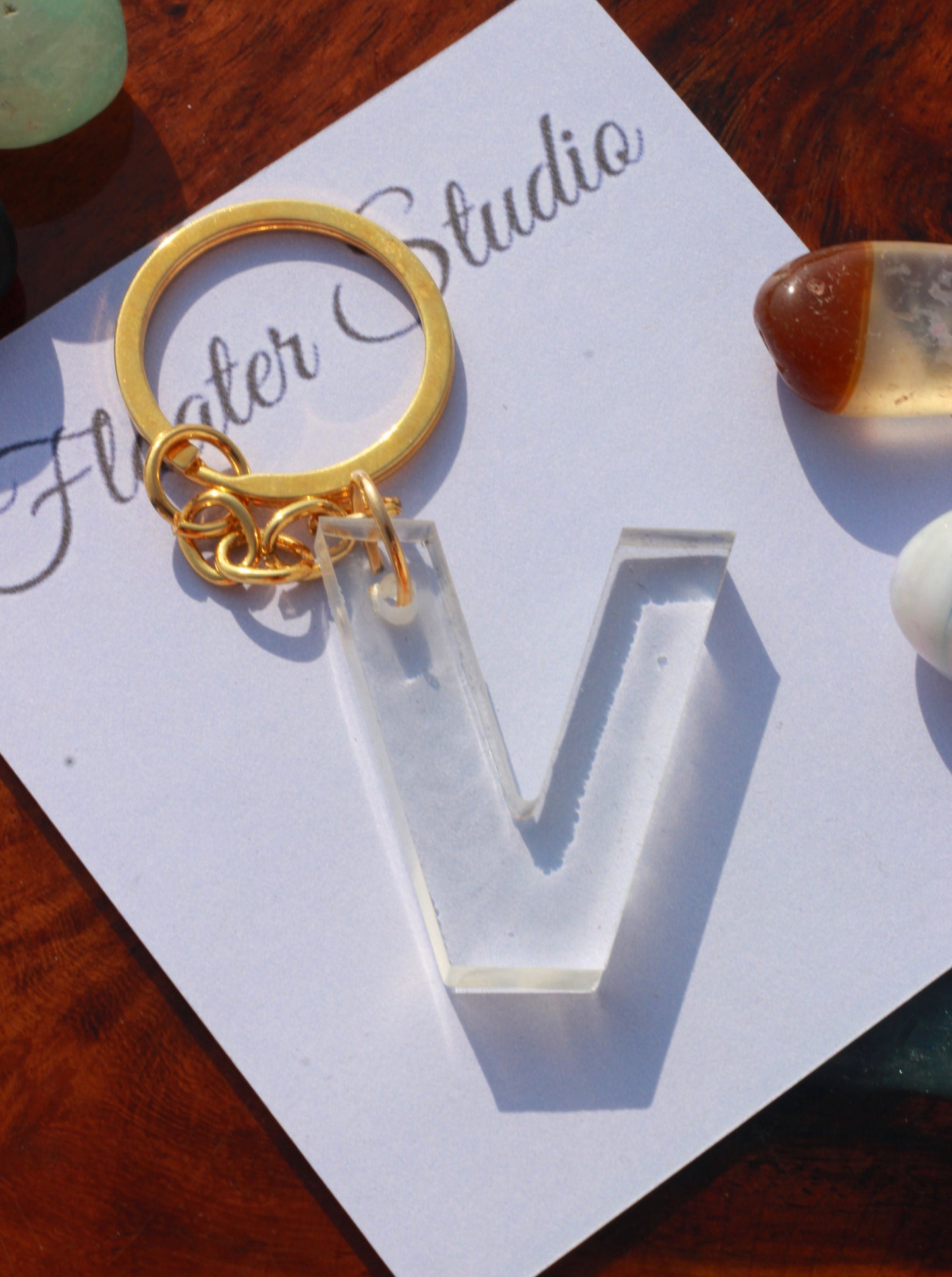 Alphabet keychain, Letter Keychain, Resin Letter Keychain, Transparent Keychain, A to Z Letter Keychain,