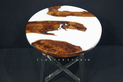 Arctic Resin River Table, Epoxy Resin Table, White Resin Table, Customization Available